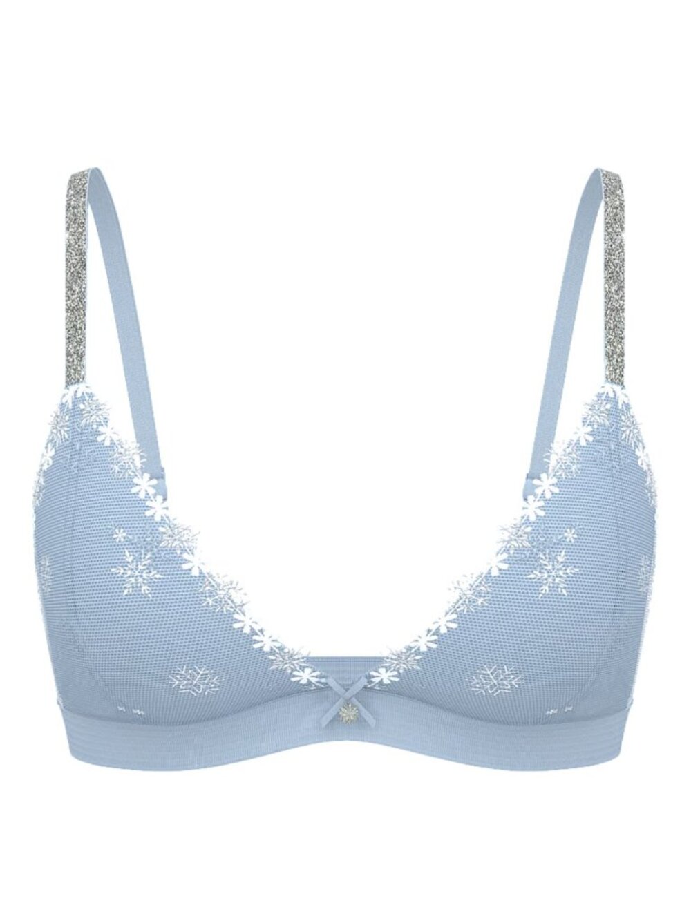 New! Victoria’s Secret PINK WINK Icy Blue Push-Up Triangle Bralette M 34936